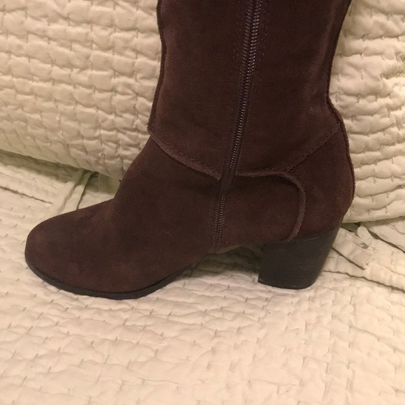 FRANCO SARTO Brown Suede Knee High Boot, 6 - Picture 5 of 8